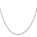Curata Italian Solid 18K White Gold 1.0Mm D C Spiga Wheat Chain Necklace Options 16 18