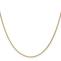 Curata Italian Solid 18K Yellow Gold 1.15Mm D C Cable Chain Necklace Length Options 16 18 20