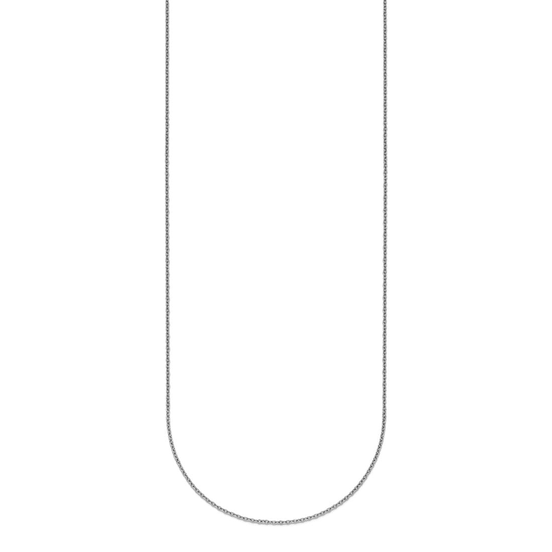 Curata Jewelry Solid 950 Platinum 1.1Mm Cable Chain Necklace