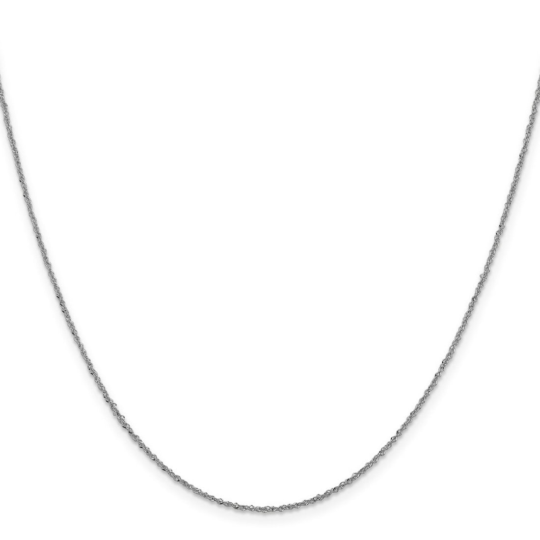 Curata Jewelry Solid 950 Platinum 1.1Mm Singapore Chain Necklace