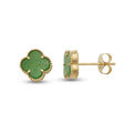Curata Solid 14K Yellow Gold Cabochon Oval Green Jade Drop Dangle Earrings 10Mm X 28Mm 10Mmx28Mm