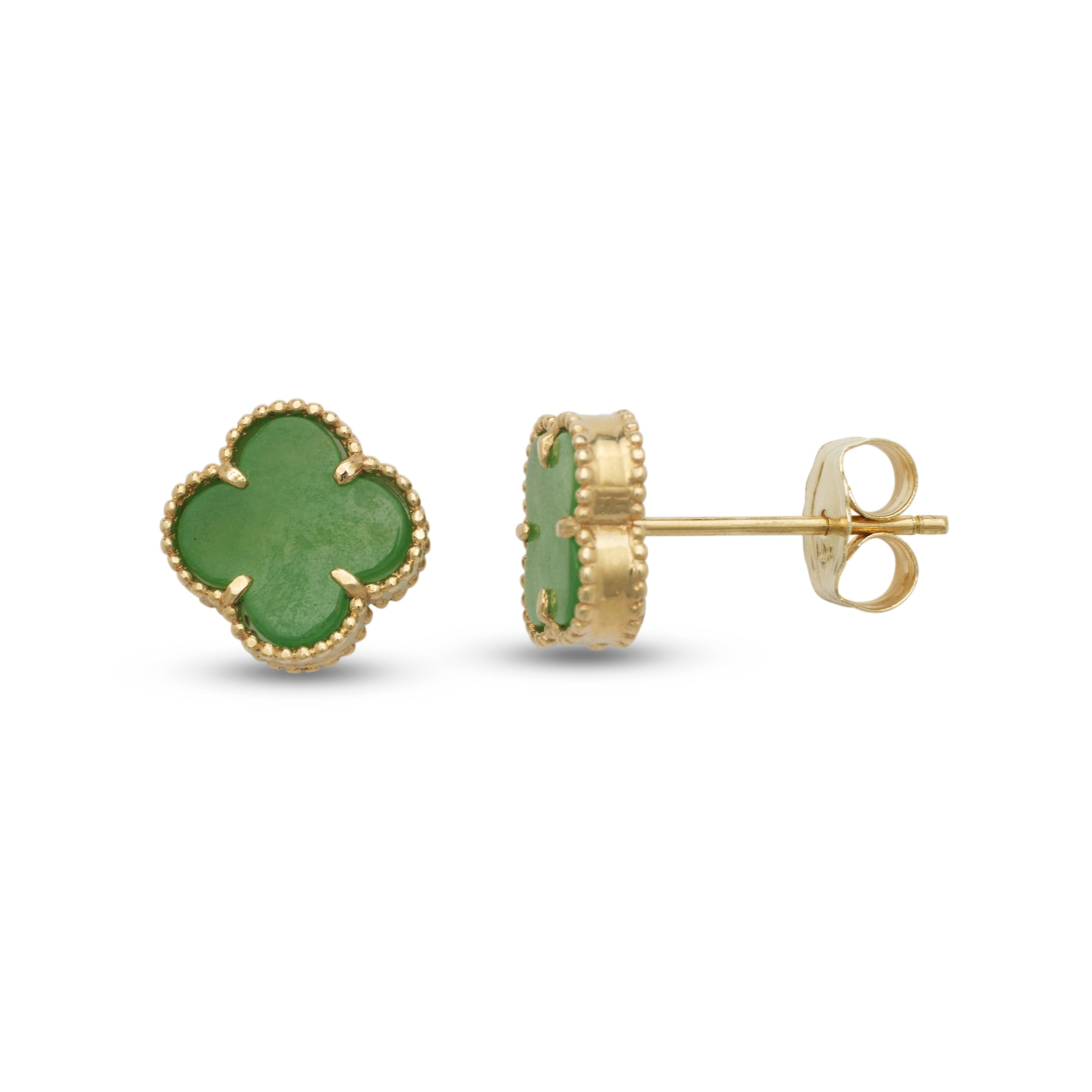 Curata Solid 14K Yellow Gold Cabochon Oval Green Jade Drop Dangle Earrings 10Mm X 28Mm 10Mmx28Mm