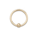 Curata Solid 14K Yellow Or White Gold 16G Small 2Mm Bead Hoop Lip Eyebrow Cartilage Tragus Nose Ring