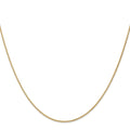 Curata Solid 18K Yellow Gold Italian Diamond Cut 1Mm Spiga Chain Necklace