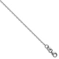 Curata Solid 18K Yellow Or White Gold Italian Diamond Cut 1.15Mm Open Elongated Cable Chain Necklace