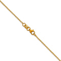 Curata Solid 18K Yellow Or White Gold Italian Diamond Cut 1.1Mm Cable Chain Necklace