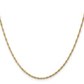 Curata Solid 18K Yellow Or White Gold Italian Diamond Cut 1.35Mm Singapore Chain Necklace