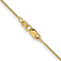 Curata Solid 18K Yellow Or White Gold Italian Diamond Cut 1Mm Spiga Chain Necklace