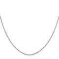 Curata Solid 18K Yellow Or White Gold Italian Polished 0.9Mm Cable Chain Necklace