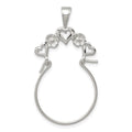 Sterling Silver Heart Charm Holder With Chain