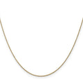 Curata Womens 14K Yellow Gold .6Mm Solid Polished Cable Chain Anklet 9 Inch Spring Ring