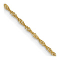 Curata Womens 14K Yellow Gold 1.10Mm Singapore Chain Anklet 9 Inch Spring Ring