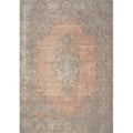 Curio Salmon Grey Vintage Border Rug 51 X 77