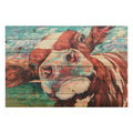 Curious Cow Arte De Legno Digital Print On Solid Wood Wall Art