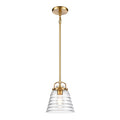 Current 8 Inch Wide 1 Light Pendant In Matte Black 8In W X 8In D X 9In H