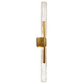 Curva Integrated Led 36In Brass Vanity Light With Handcrafted Glass