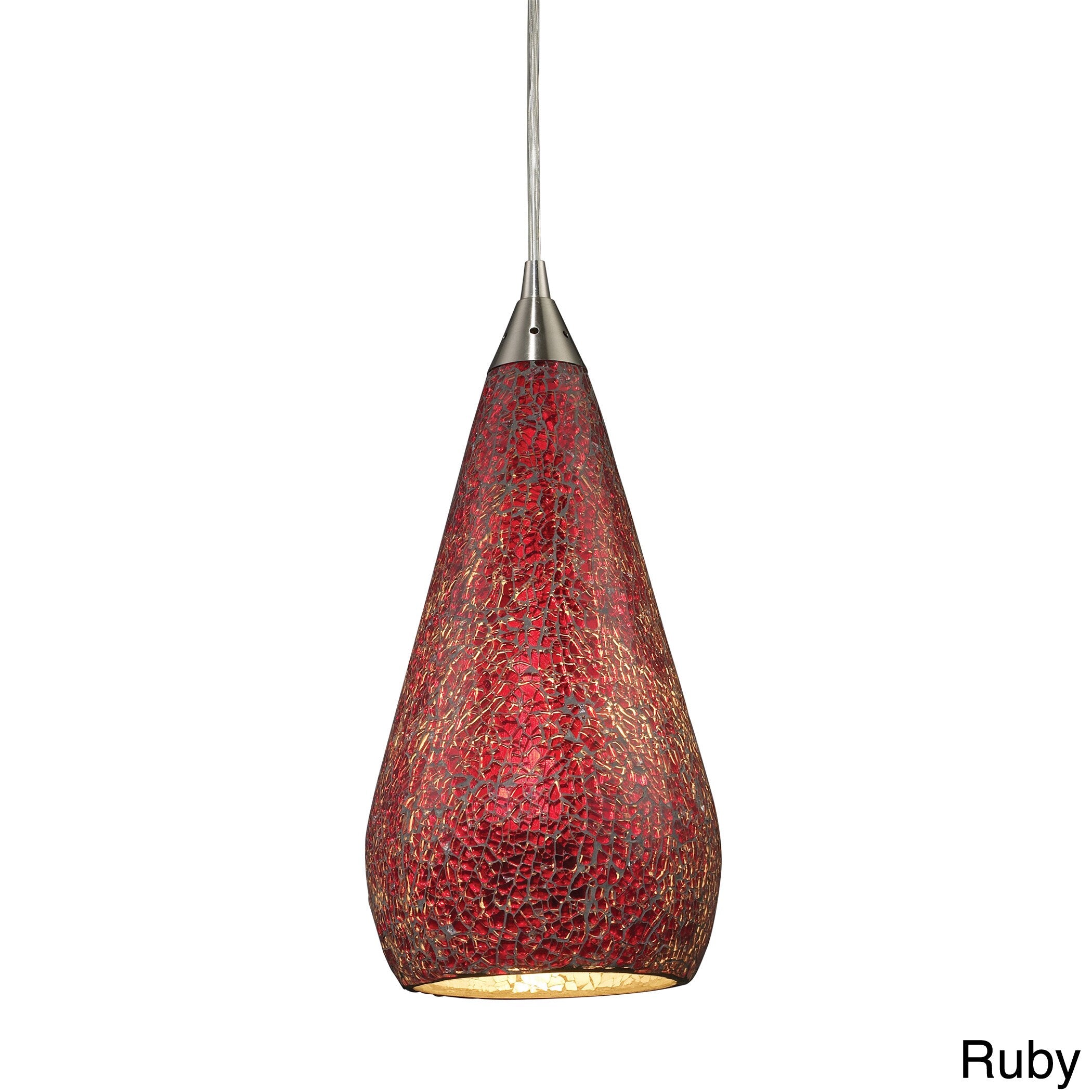 Curvalo 1 Light Satin Nickel Pendant