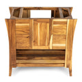 36 Ecodecors Curvature Solid Teak Bathroom Vanity In Earthyteak Finish