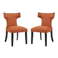Curve Dining Side Chair Fabric Set Of 2
