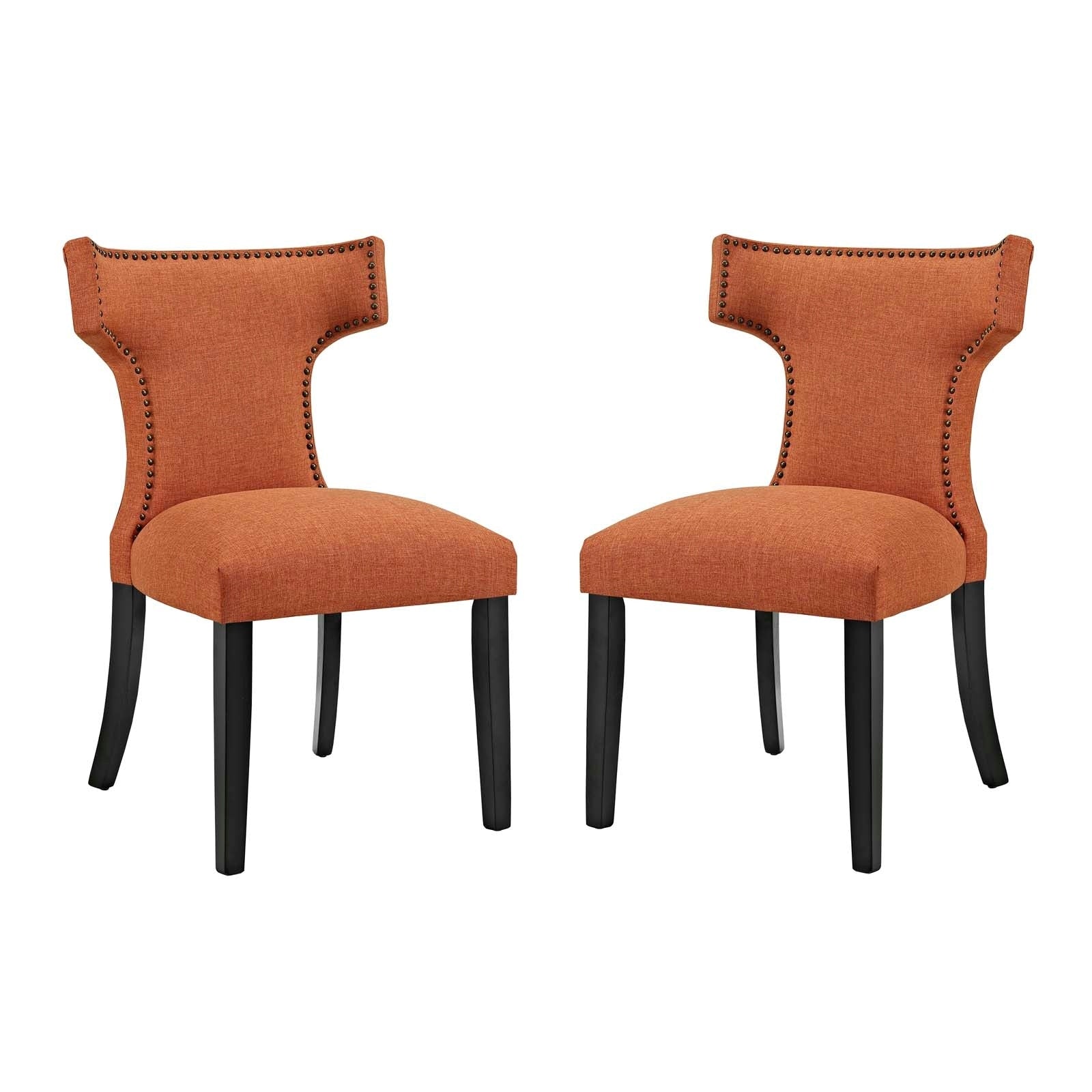Curve Dining Side Chair Fabric Set Of 2