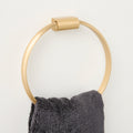 Curveaux Curved Brushed Brass Toilet Paper Stand
