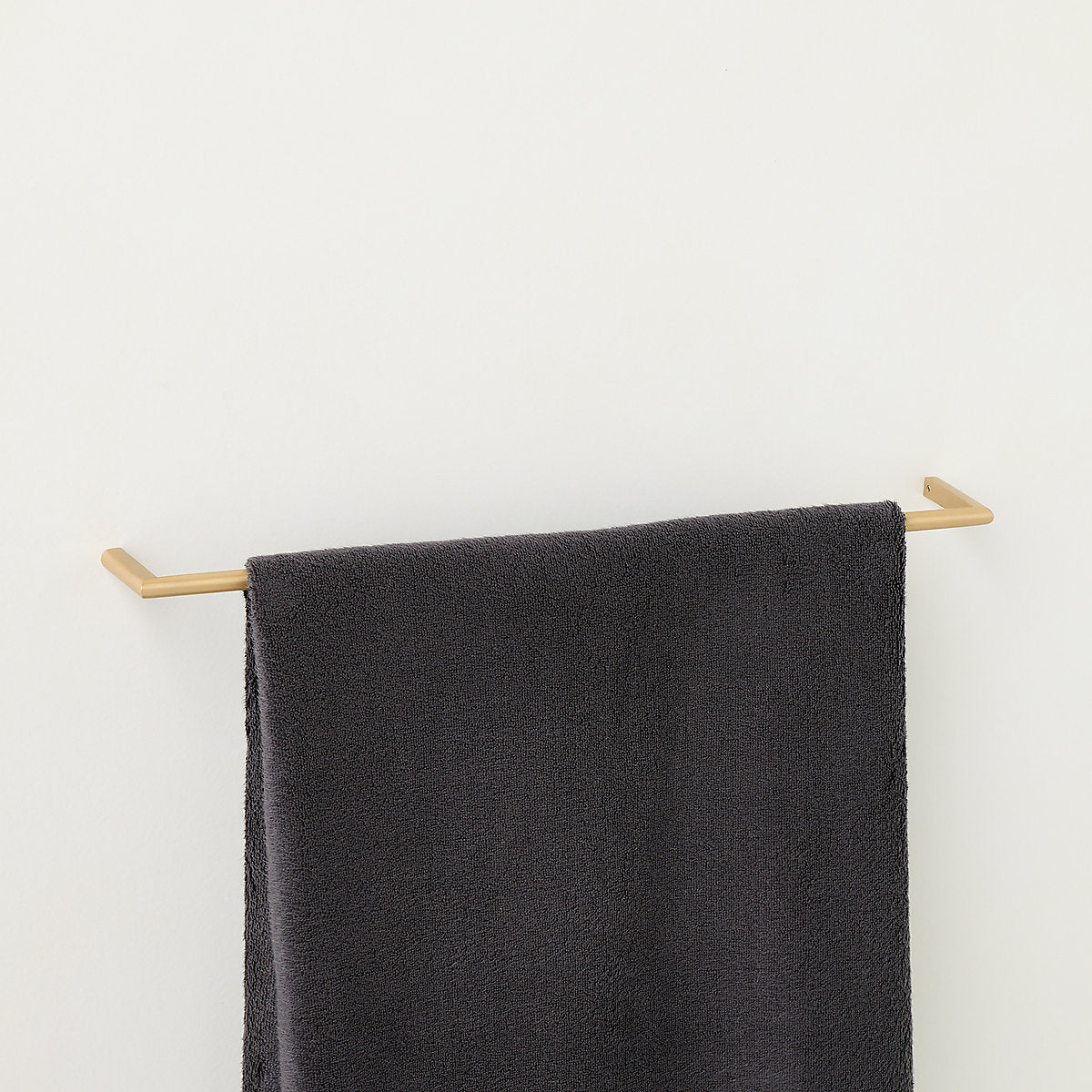 Curveaux Curved Brushed Brass Towel Hook