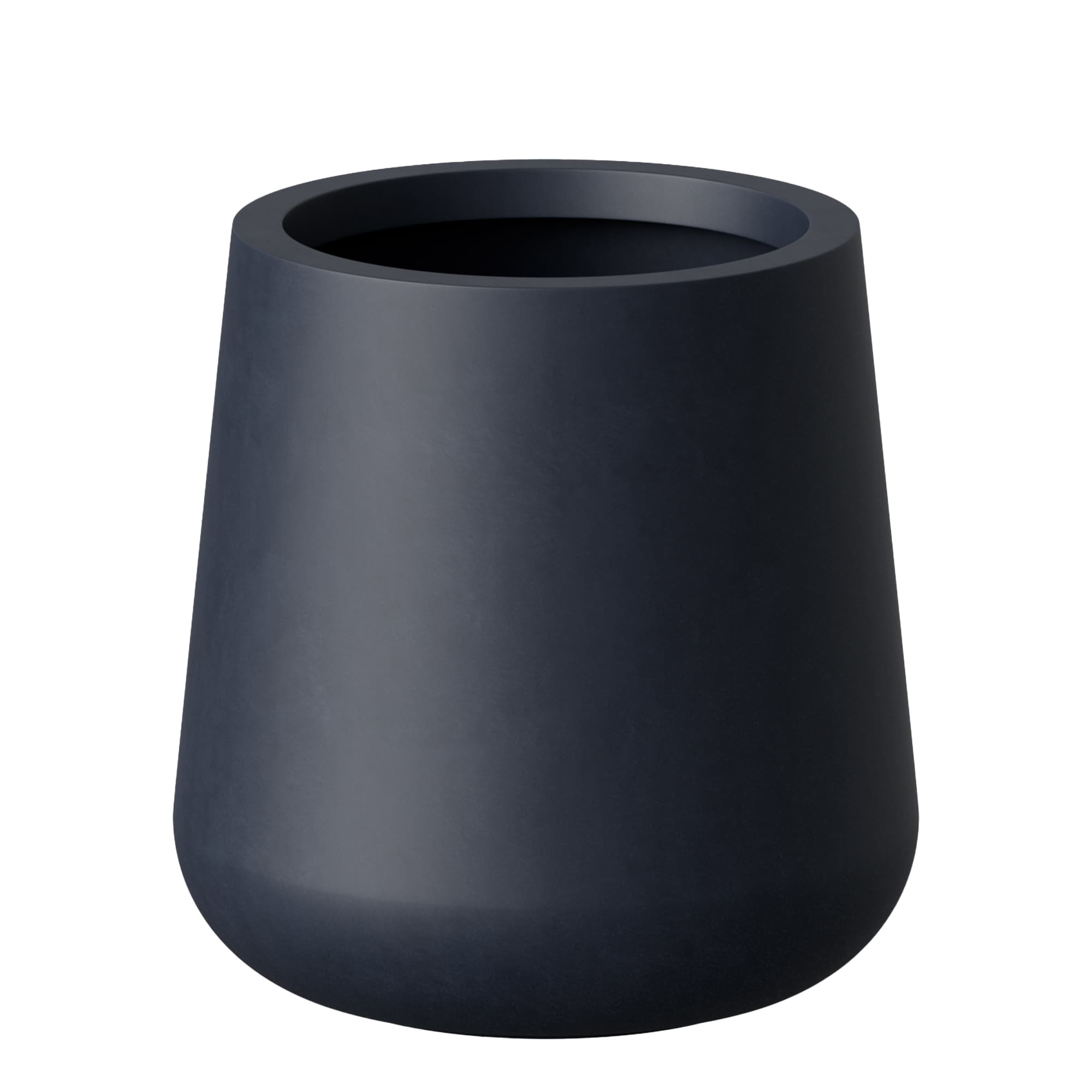 Curved Concrete Planter For Indoor And Outdoor Drainage
