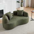 Curved Loveseat Full Compression Sponge Sofa For Small Spaces Apartments