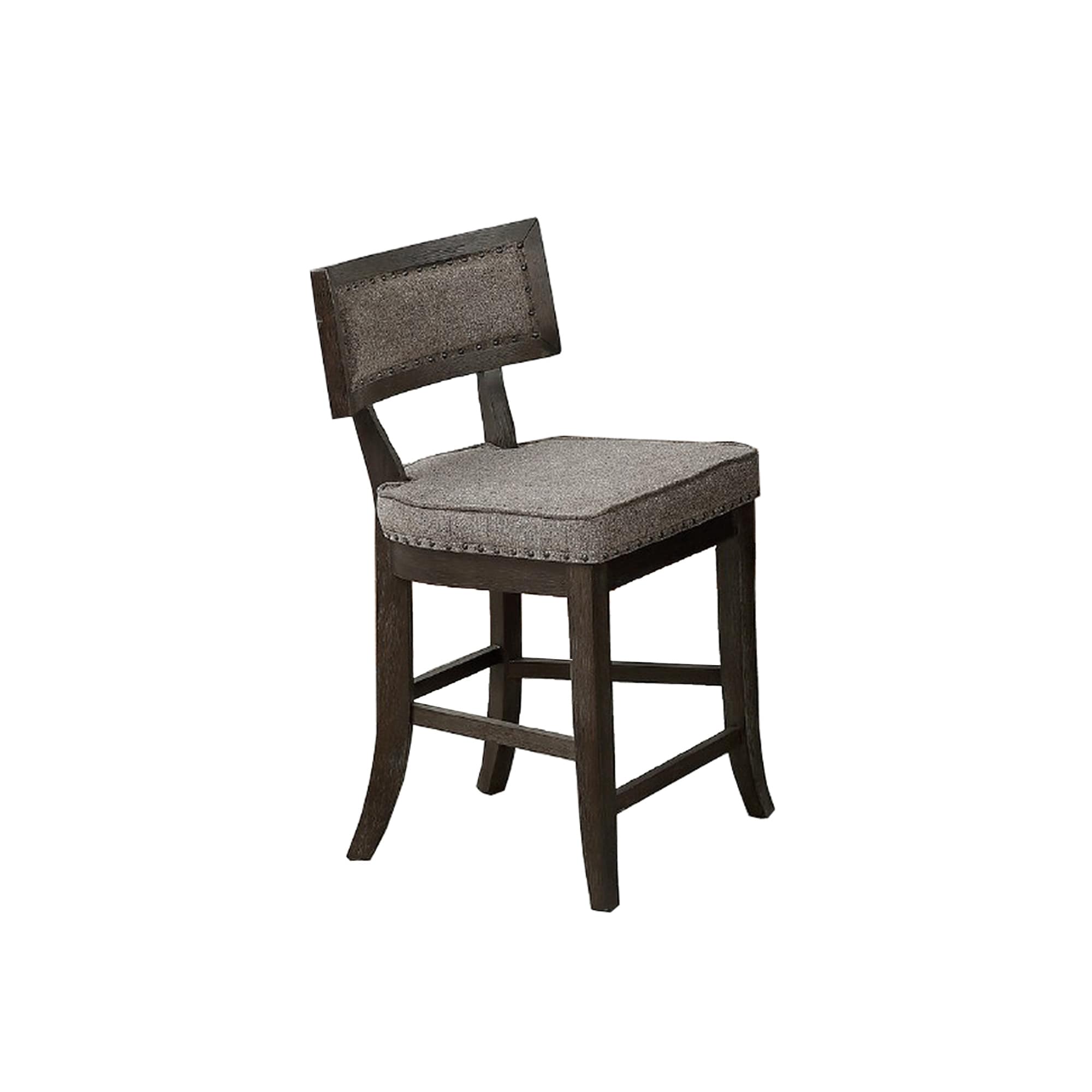 Curved Top Wooden High Chair With Flared Legs Set Of 2 Gray