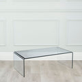 Curvo Clear Tempered Glass Waterfall Coffee Table