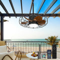 Cusp Barn 20 Outdoor Ceiling Fan With Lights Waterproof Gazebo Hanging Fan With App Remote Control Plug In Caged Ceiling Fan