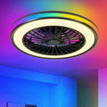 Cusp Barn 20 Smart Rgb Ceiling Fan With Light And App Control Modern Flush Mount Low Profile 7 Blade Ceiling Fan For Bedroom