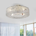 Cusp Barn 20 Crystal Ceiling Fan With Lights Modern Flush Mount Low Profile Reversible Chandelier Ceiling Fan For Living Room