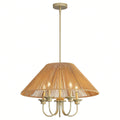 Cusp Barn 23.8 Boho Rope Pendant Light Farmhouse 5 Light Chandelier For Dining Room Kitchen
