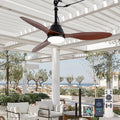 Cusp Barn 42 Outdoor Ceiling Fan With Light And Smart App Remote Control 6 Speed Dc Motor Plug In Hanging Fans With Cord