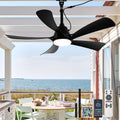 Cusp Barn 42 Outdoor Ceiling Fan With Light Waterproof Black Plug In Ceiling Fan With App Control 6 Speed Hanging Gazebo Fan