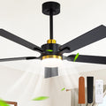 Cusp Barn 52 Modern Ceiling Fan With Light And Remote Farmhouse Black 6 Speeds Reversible Dc Motor Ceiling Fan For Bedroom