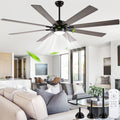 Cusp Barn 72 Outdoor Indoor Modern Black Large Ceiling Fan With Lights Farmhouse 6 Speeds Dc Motor Reversible Ceiling Fan