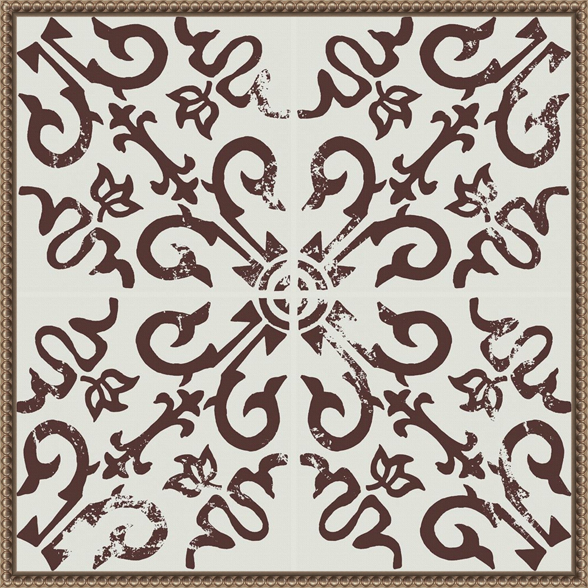 Custom Ceramic Tile No. 3 By Melissa Wang 22 X 22 In. Framed Canvas Wall Art Print