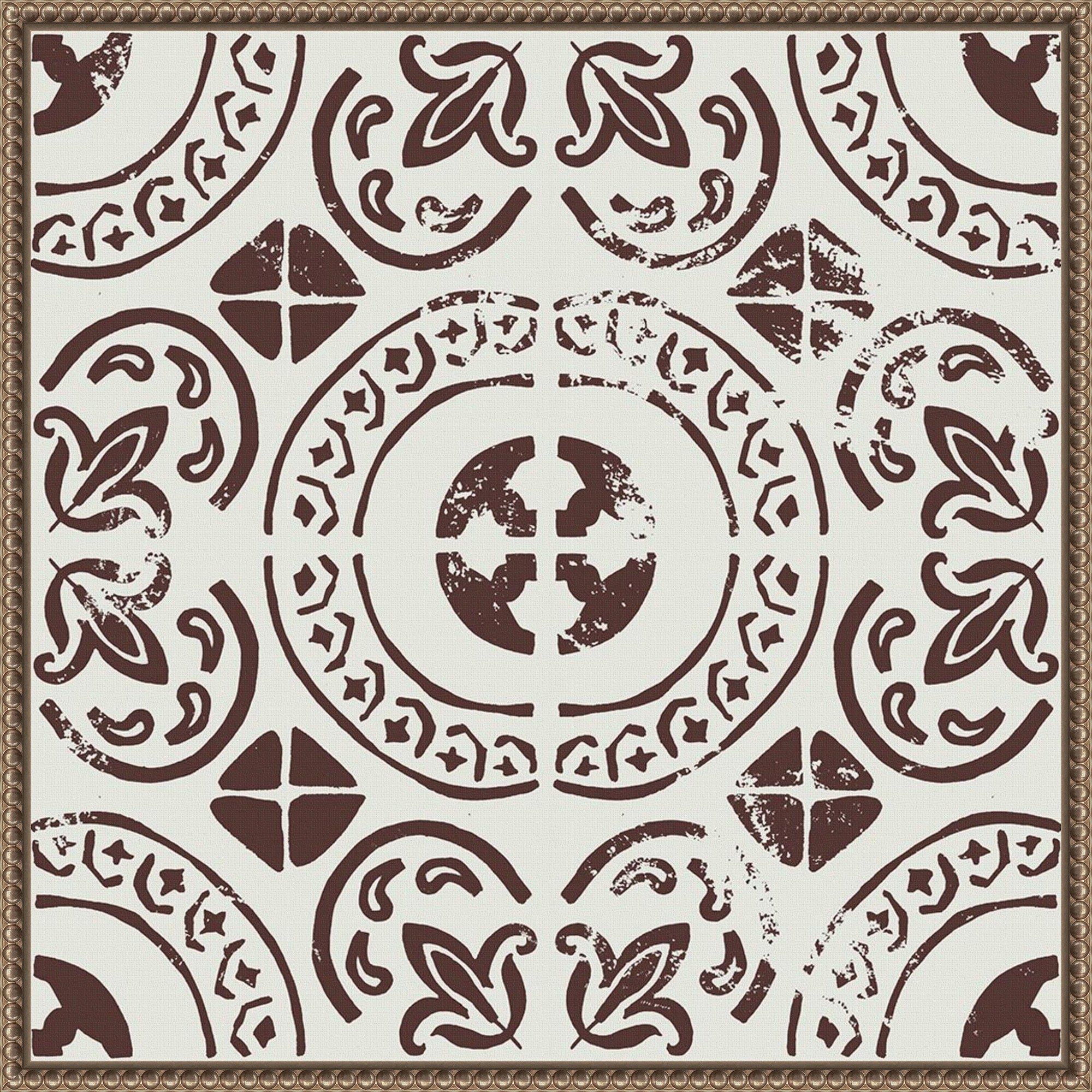 Custom Ceramic Tile No. 4 By Melissa Wang 22 X 22 In. Framed Canvas Wall Art Print