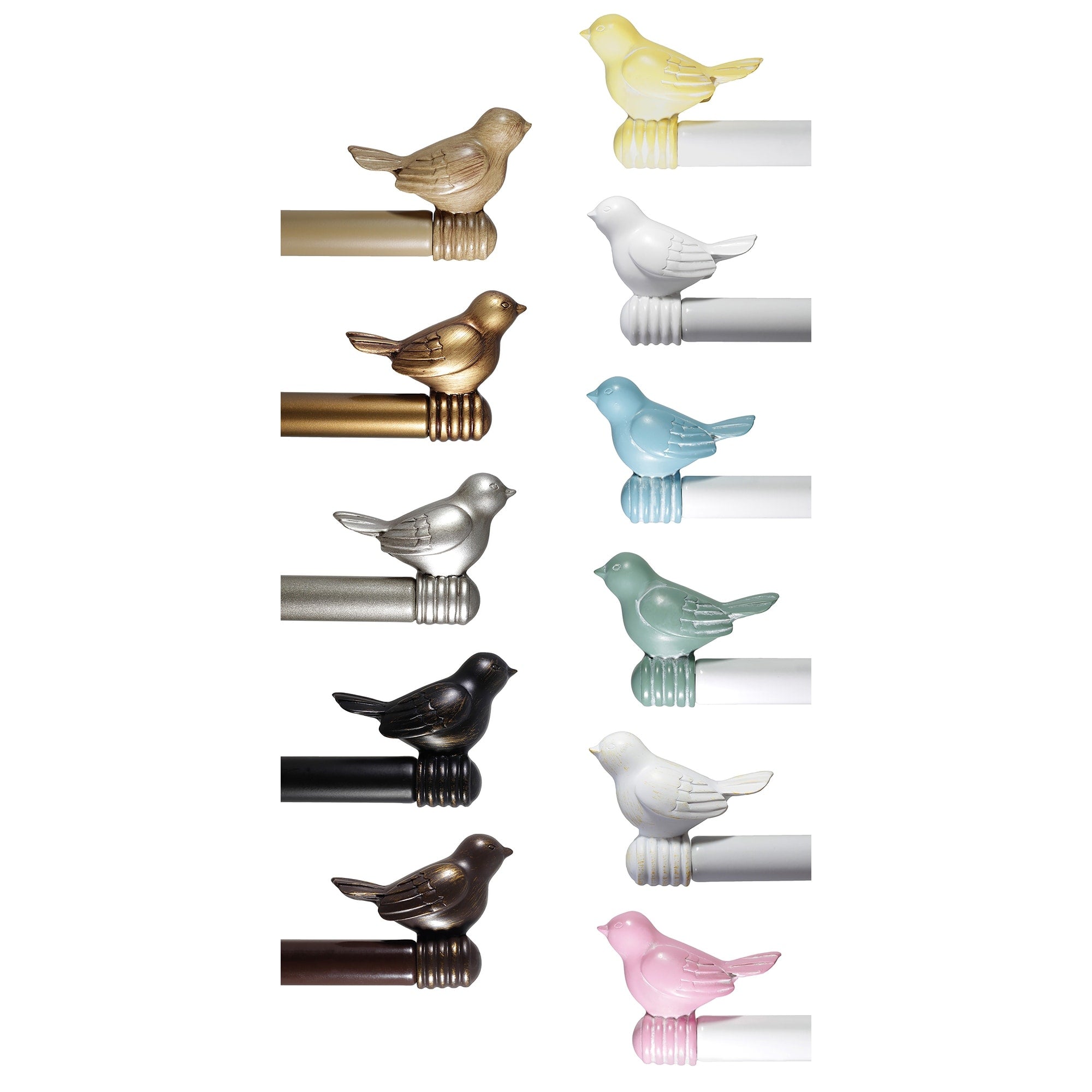 Cute Bird Decorative Adjustable Designer Curtain Rod 3 4 Diameter
