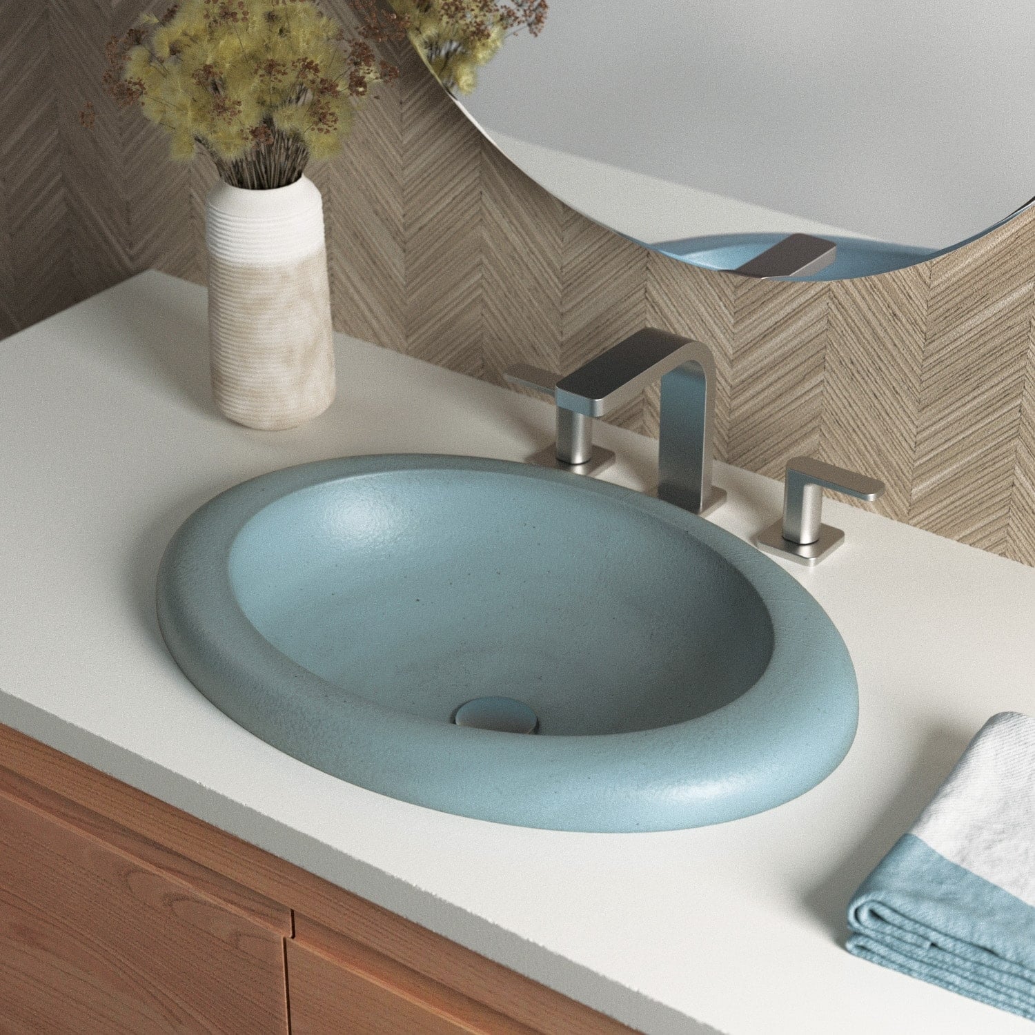 Cuyama Nativestone And Concrete Drop In Bathroom Sink