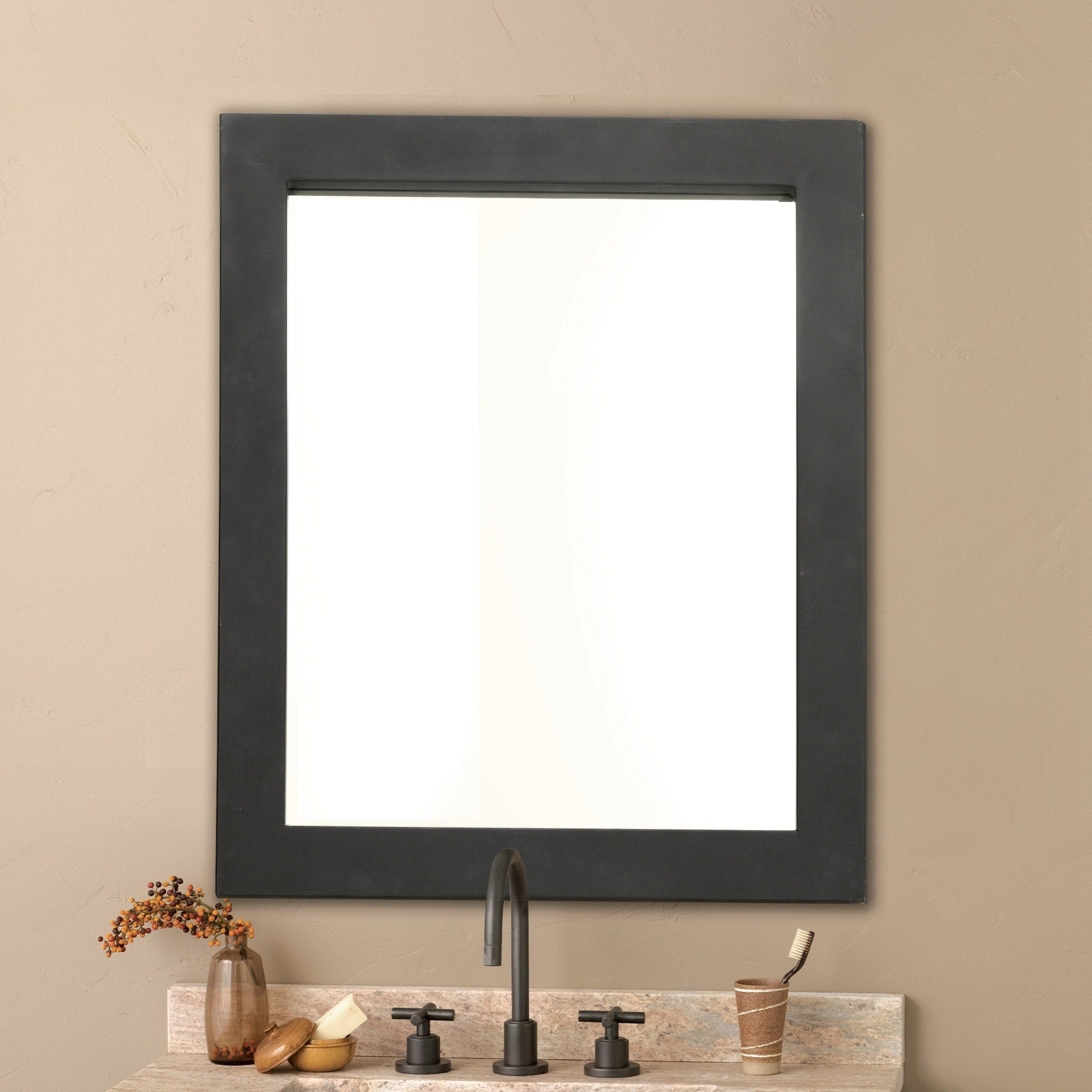 Cuzco Black Rectangular Wrought Iron Mirror
