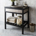 Cuzco Brushed Nickel 30 Inch Steel Bath Vanity