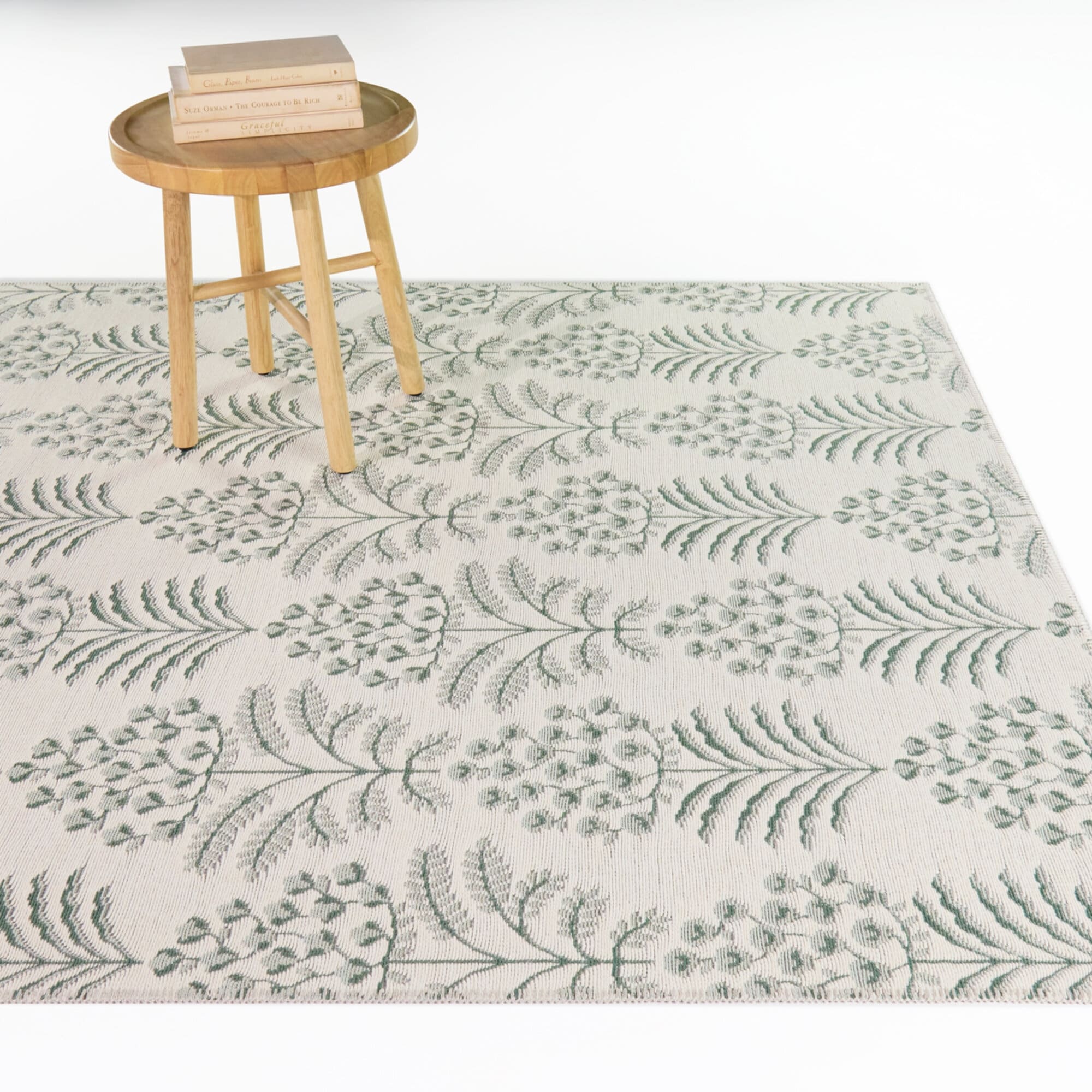 Cypress Floral Transitional Indoor Outdoor Area Rug
