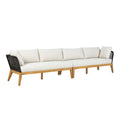 Cypress Teak Wood 128 Sofa With Black Color Rope Design
