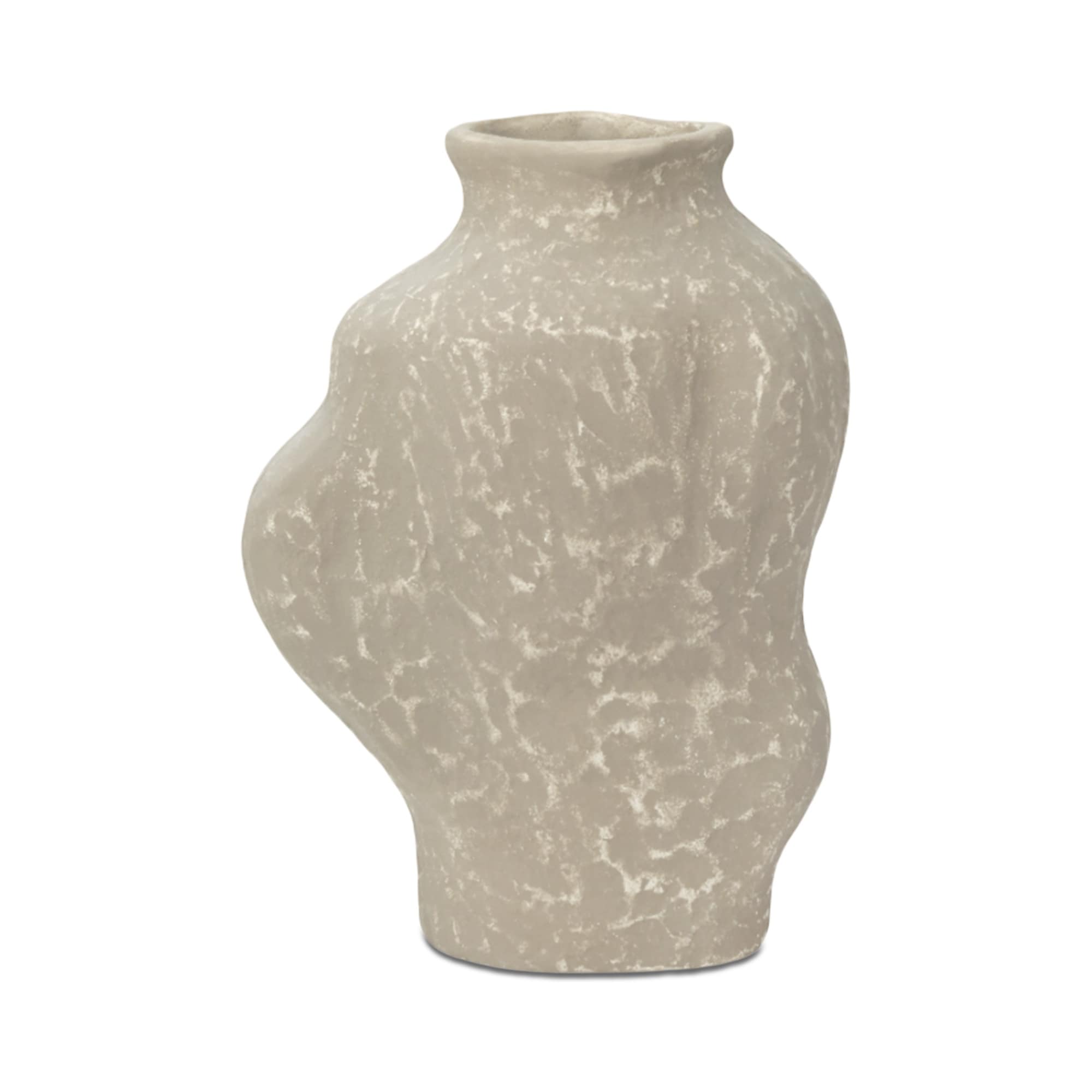 Cyprien Vase Round Ecomix Freeform Modern Silhouette Decorative Use Only Light Brown