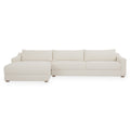 Cyrant Left Facing Modular Sectional Polyester Deep Seat Machine Washable Slipcovers Flecked Oat