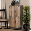 Cyrille Modern And Contemporary Farmhouse Rustic 4 Door Shoe Cabinet