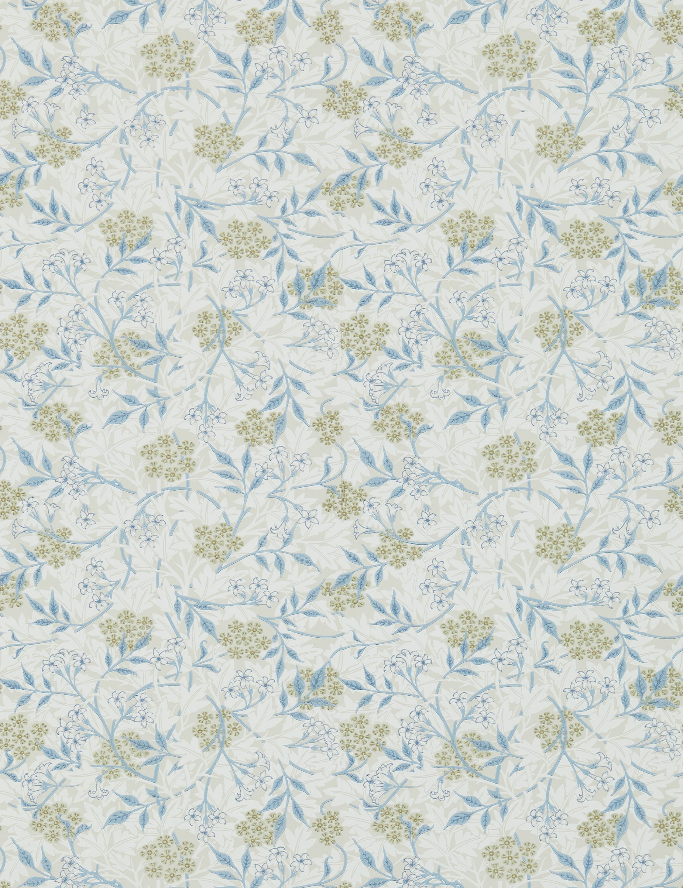 Jasmine Wallpaper by Morris & Co. Swatch, Blue